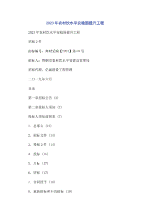 2023年农村饮水安全巩固提升工程.docx