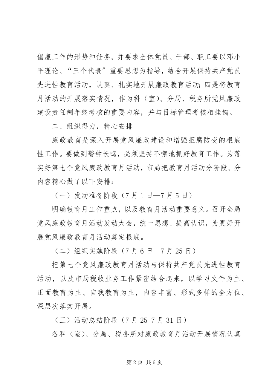 2023年国税局党风廉政教育月活动工作总结.docx_第2页