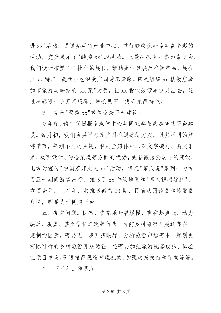 2023年旅游办上半年工作总结.docx_第2页