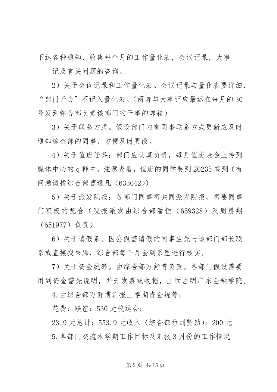 2023年团委会第一次例会会议记录.docx_第2页