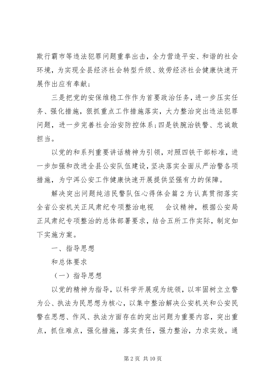 2023年解决突出问题纯洁民警队伍心得体会.docx_第2页