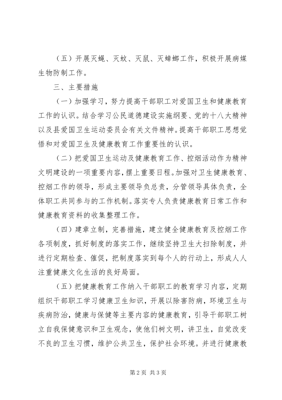 2023年旅游局健康教育和控烟活动工作计划.docx_第2页