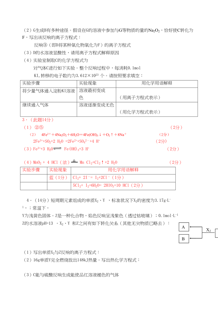 2023年高考化学压题7无机框图推断题doc高中化学.docx_第3页