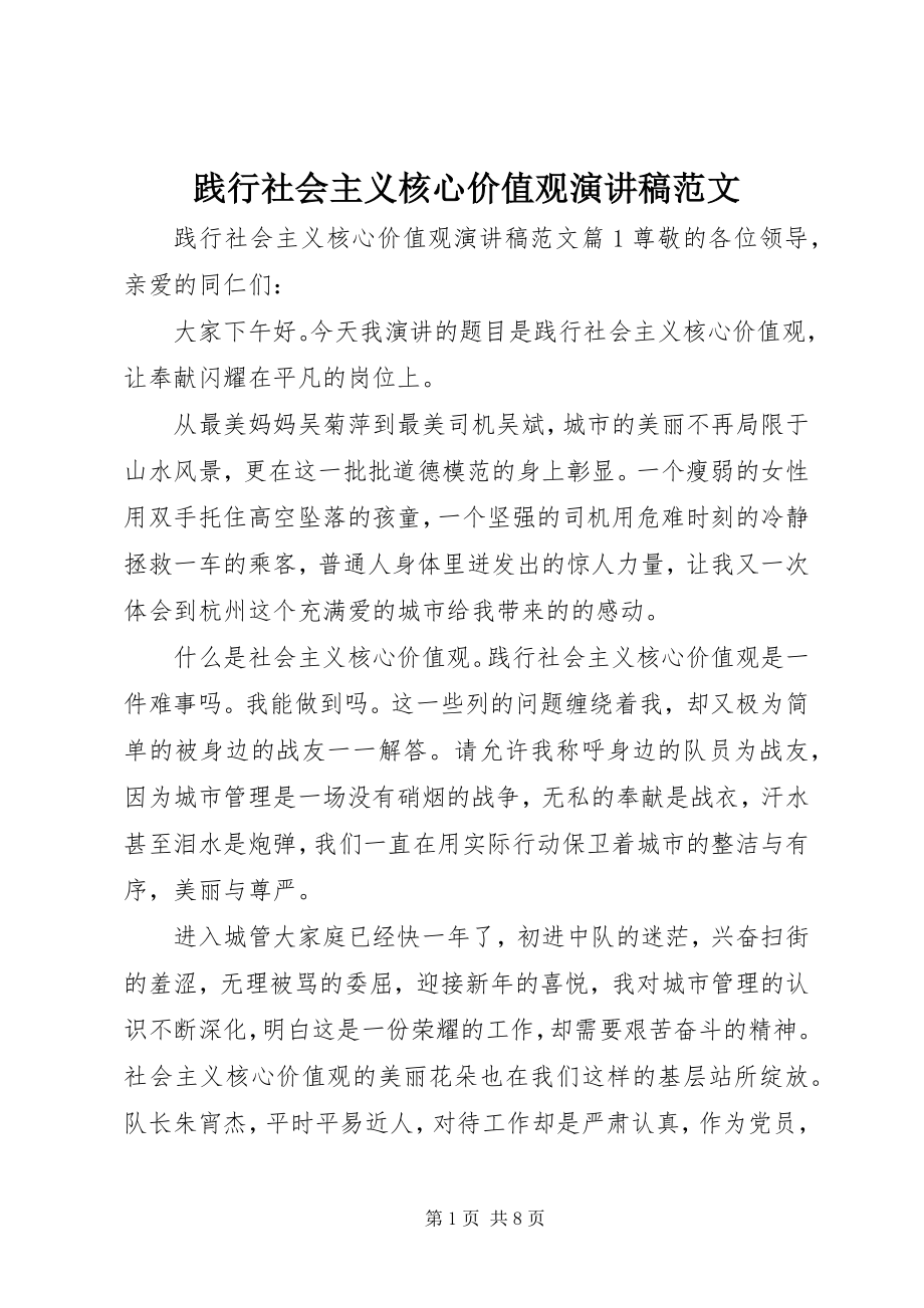 2023年践行社会主义核心价值观演讲稿4.docx_第1页