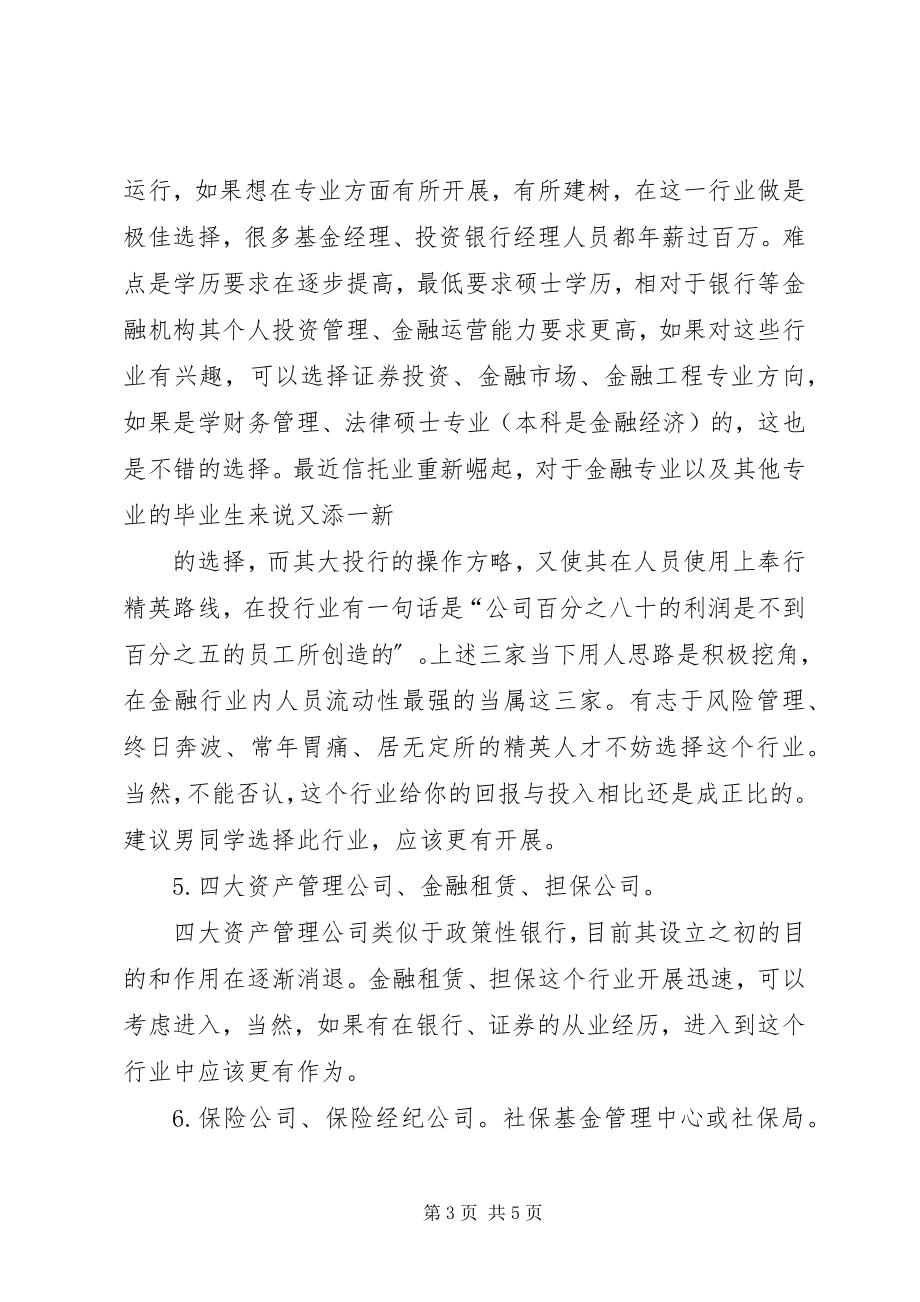 2023年金融专业职位及就业方向.docx_第3页