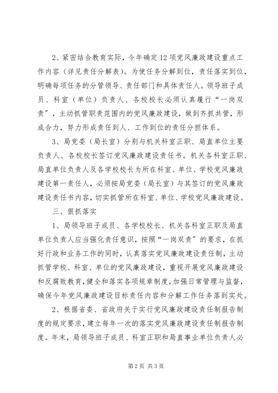 2023年教育系统落实党风廉政建设责任制工作意见.docx_第2页