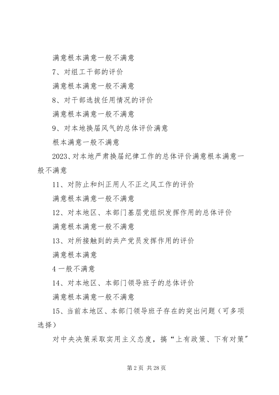 2023年组织工作满意度调查问卷.docx_第2页