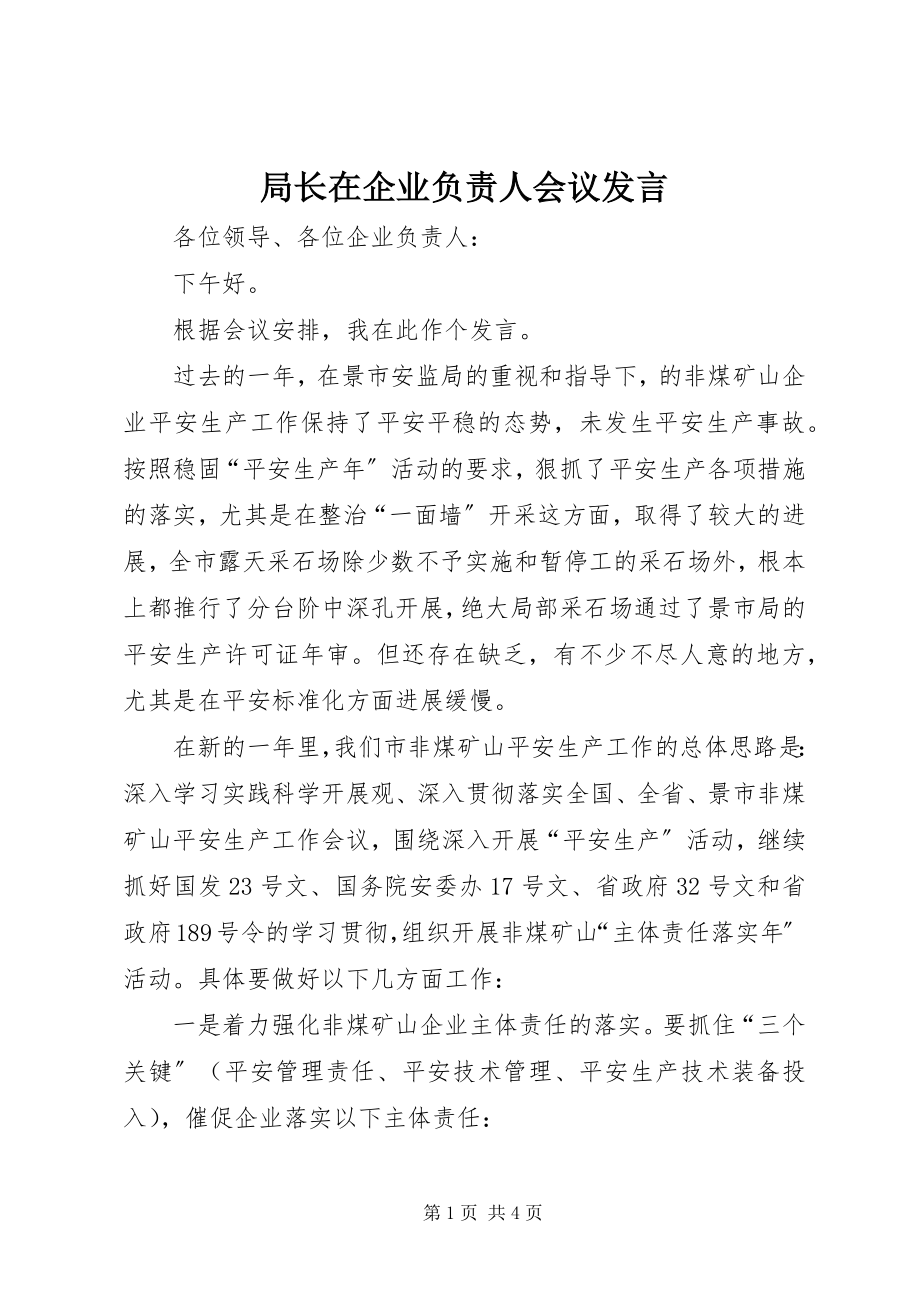 2023年局长在企业负责人会议讲话.docx_第1页