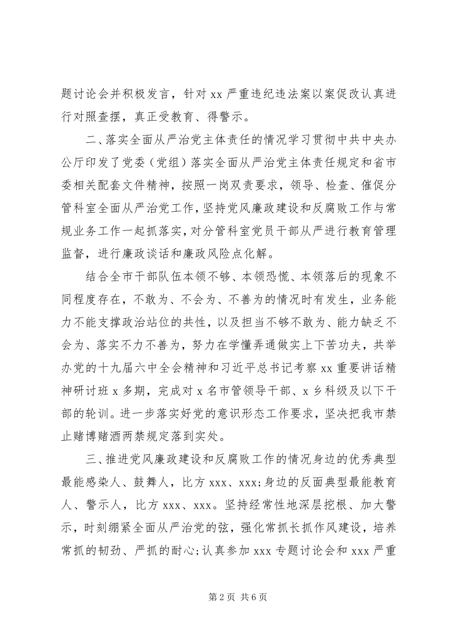 2023年执行党风廉政建设责任制暨廉洁自律相关规定情况报告.docx_第2页