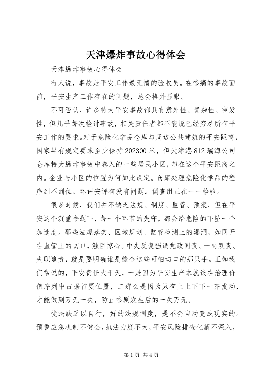 2023年天津爆炸事故心得体会.docx_第1页