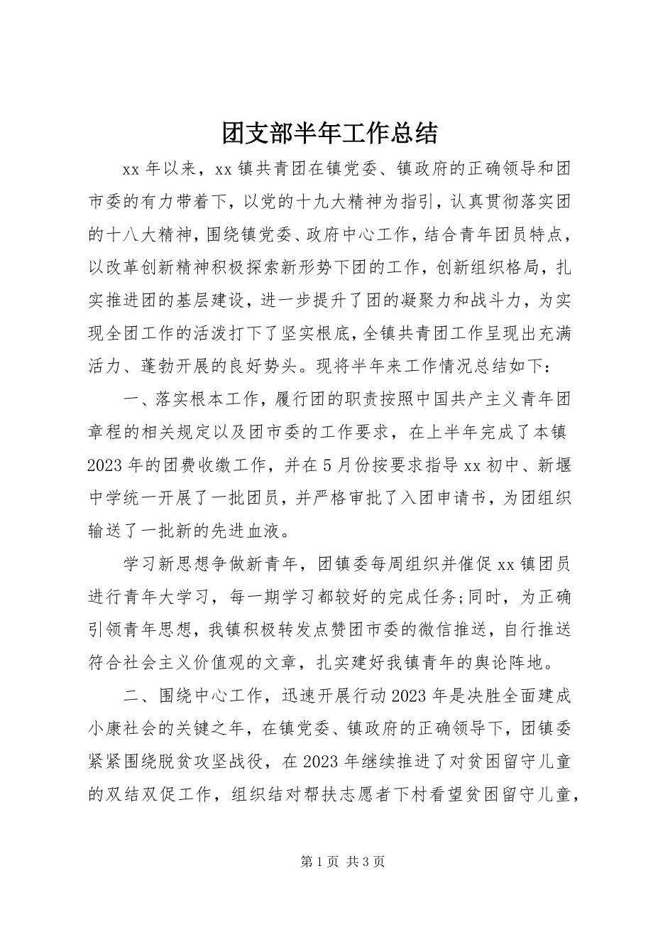 2023年团支部半年工作总结.docx_第1页