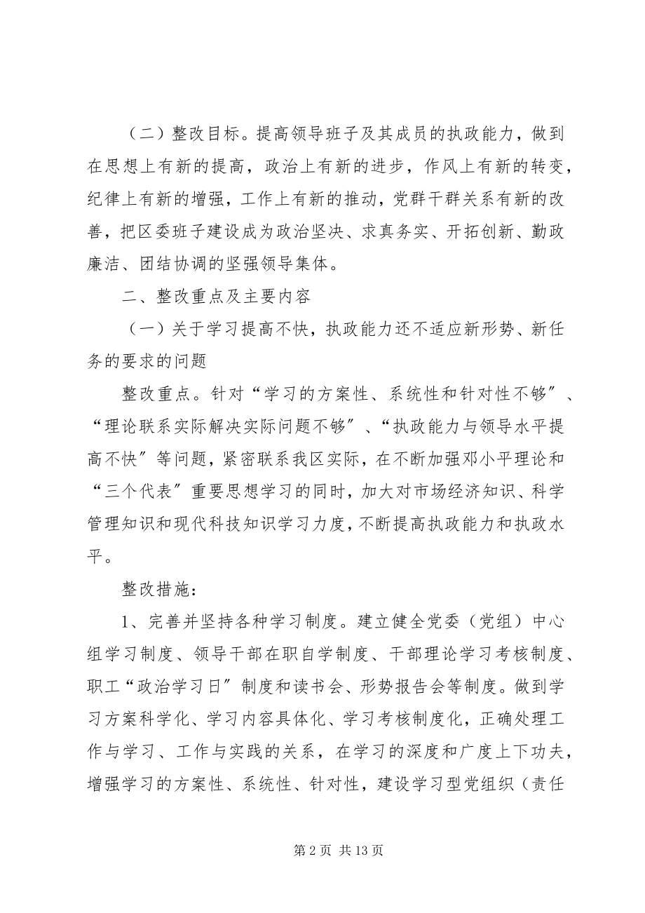 2023年XX市XX区委常委会突出问题整改方案新编.docx_第2页