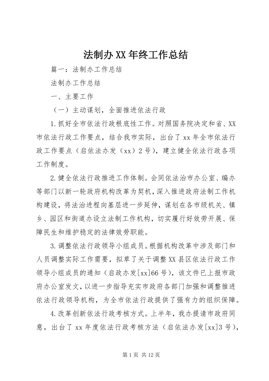 2023年法制办某年终工作总结.docx_第1页