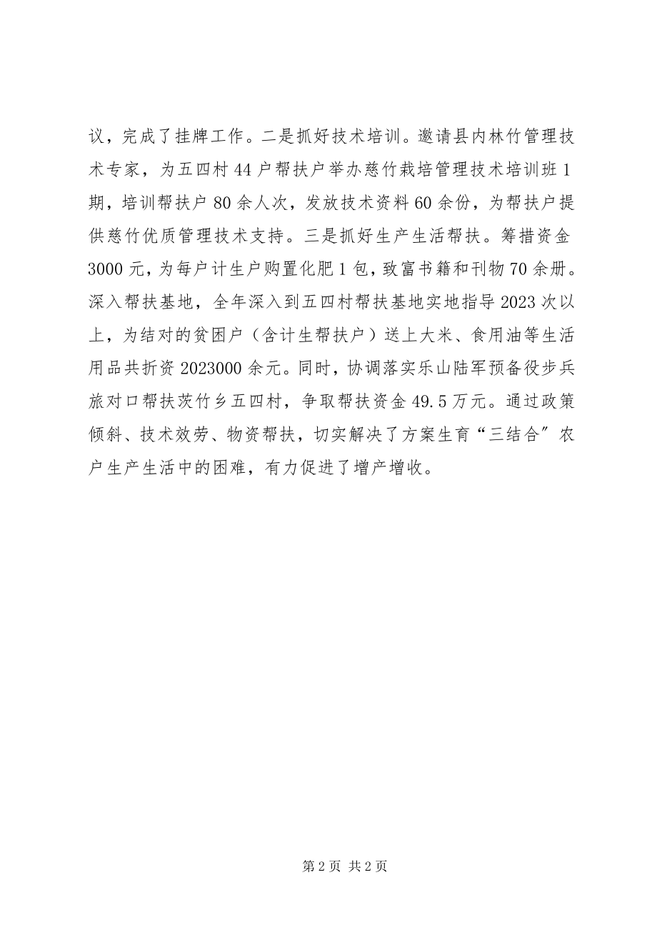 2023年乡镇扶贫局年度计划生育三结合工作总结.docx_第2页