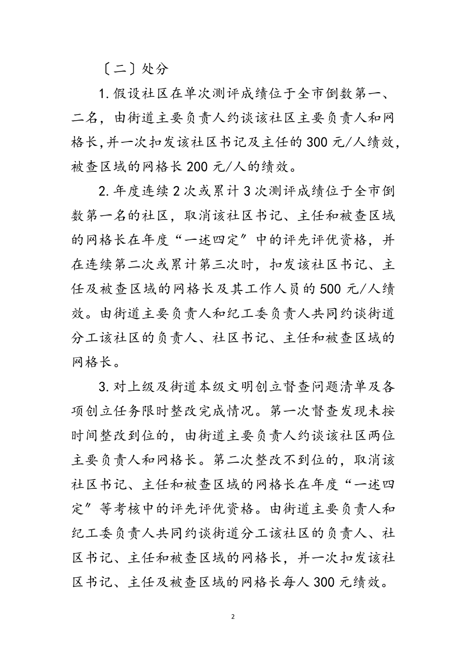 2023年街道文明创建考核奖惩办法范文.doc_第2页