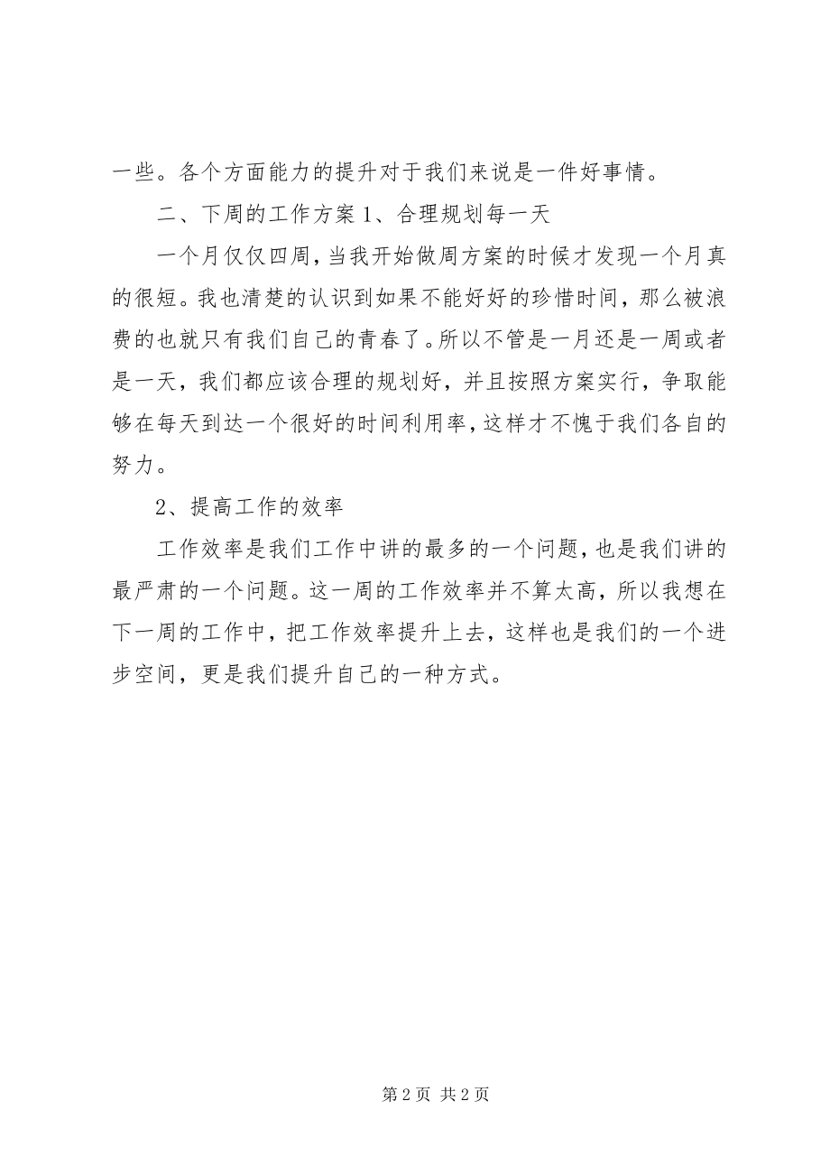 2023年办公室相关周工作总结及下周计划.docx_第2页