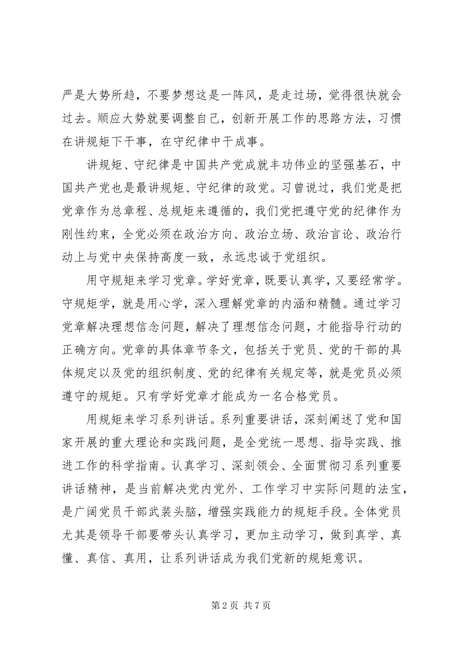 2023年讲规矩守纪律做合格共产党员心得体会.docx_第2页