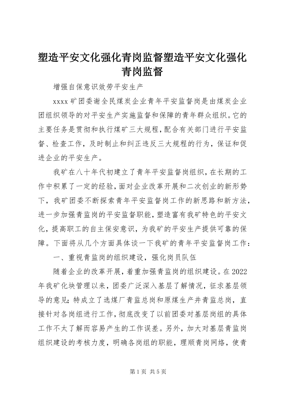 2023年塑造安全文化强化青岗监督塑造安全文化强化青岗监督.docx_第1页