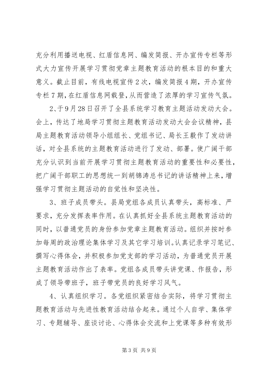 2023年县工商局“廉洁执法永葆先进”主题教育活动第一阶段学习教育小结暨自查自纠转段工作布置会议.docx_第3页