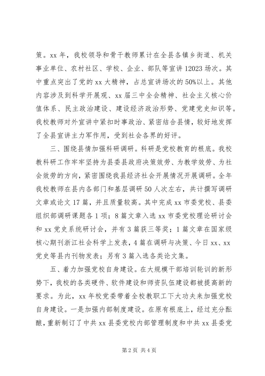 2023年县委党校工作总结总结.docx_第2页