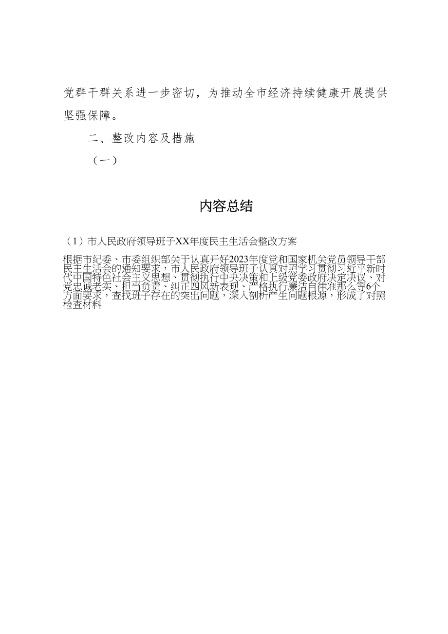 2023年市人民政府领导班子年度民主生活会整改方案.doc_第2页