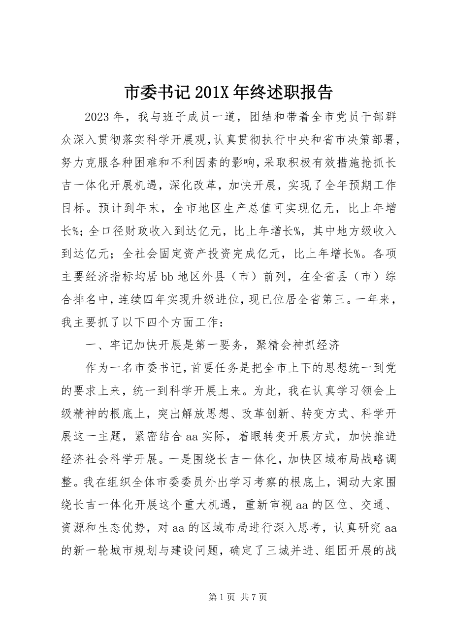 2023年市委书记终述职报告.docx_第1页