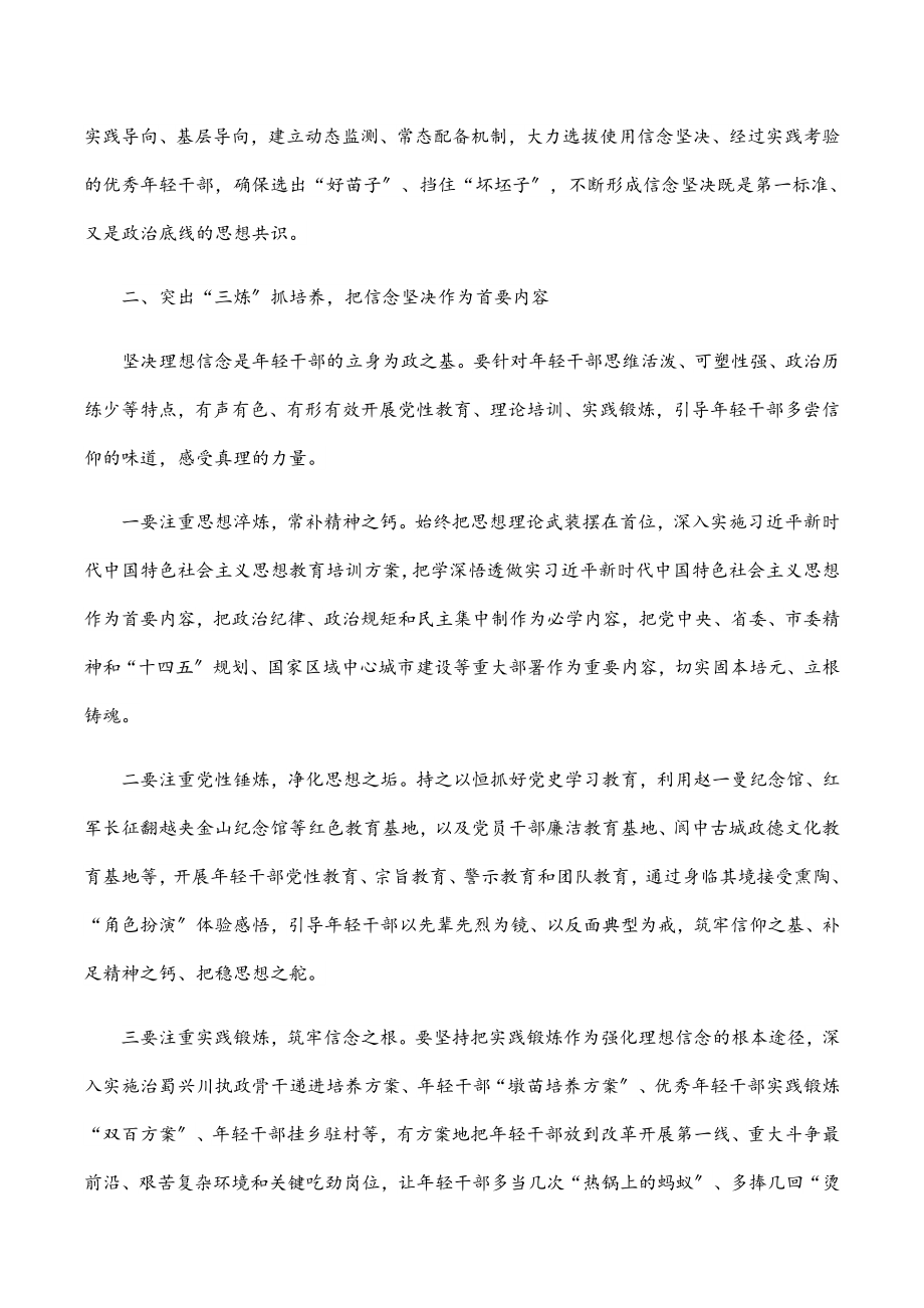 2023年培养选拔优秀年轻干部队伍座谈会发言.docx_第2页