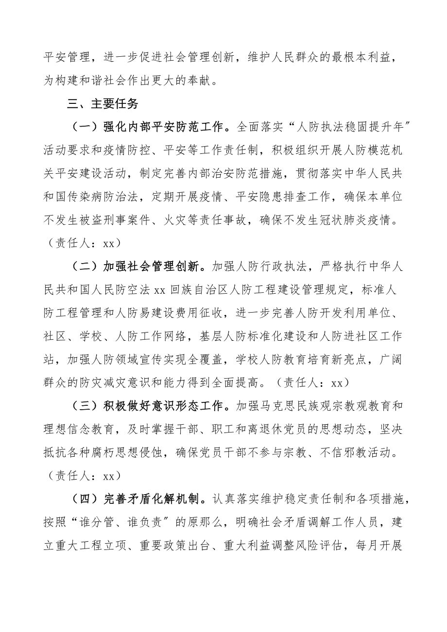 2023年普法依法治理八五普法工作计划市人民防空办公室.docx_第2页