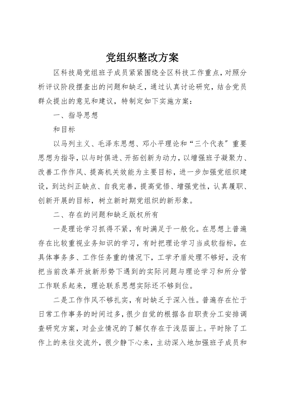 2023年党组织整改方案.docx_第1页