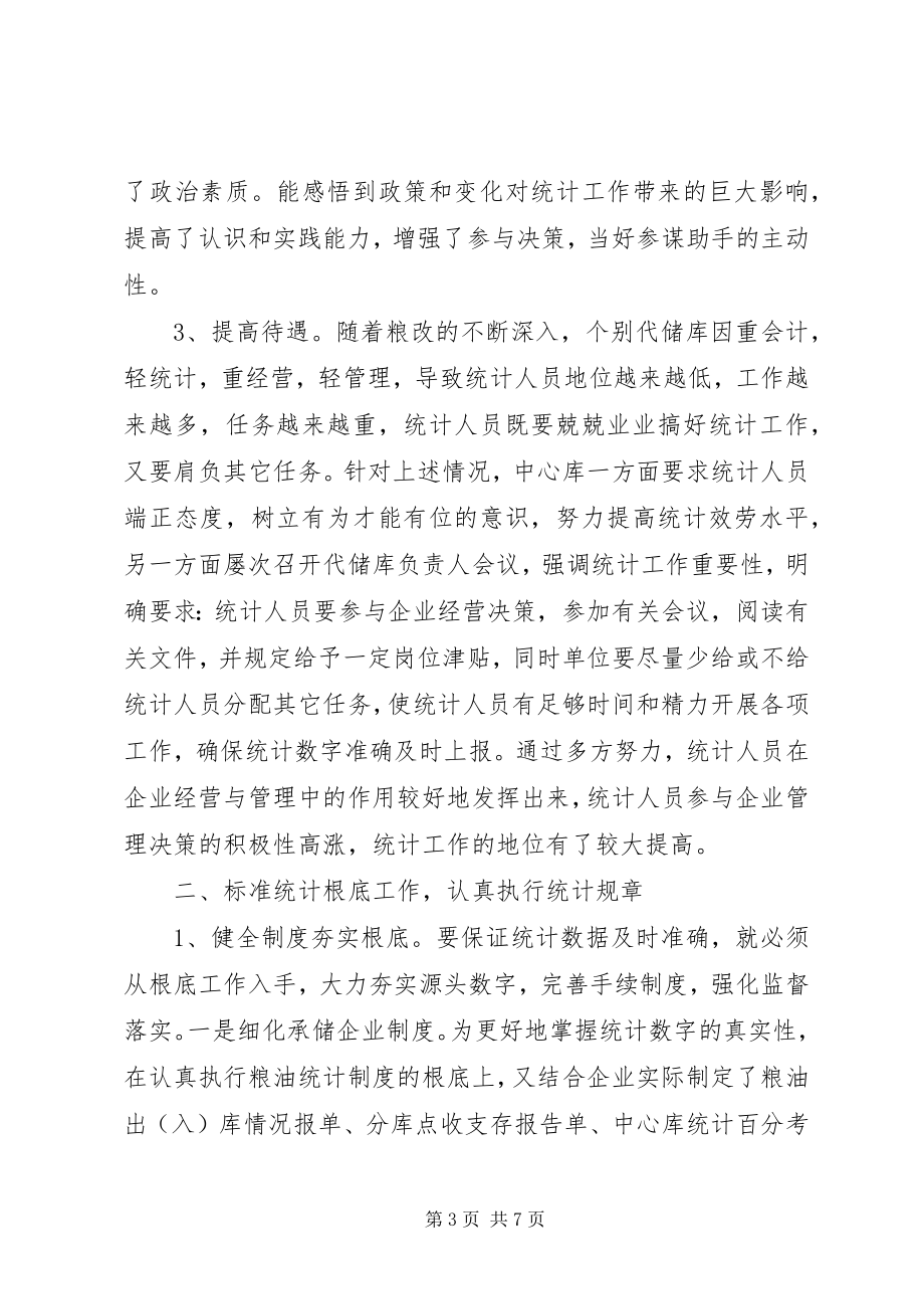 2023年粮油储备库统计工作经验总结.docx_第3页