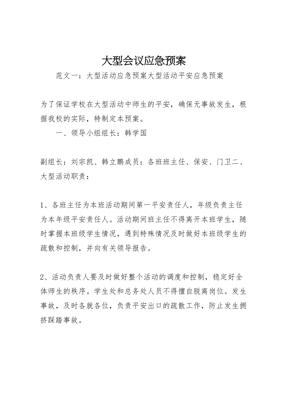 2023年大型会议应急预案.doc_第1页