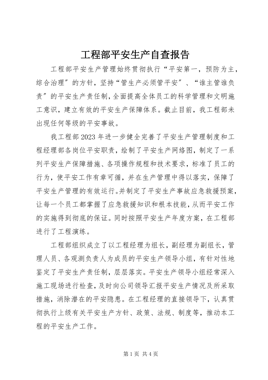 2023年项目部安全生产自查报告.docx_第1页