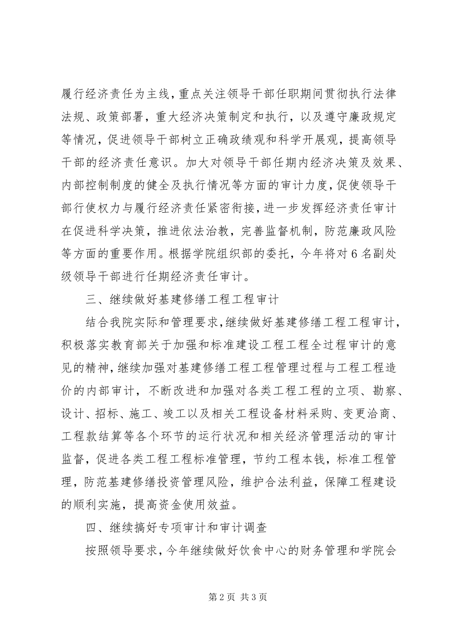 2023年高职审计工作计划例文.docx_第2页