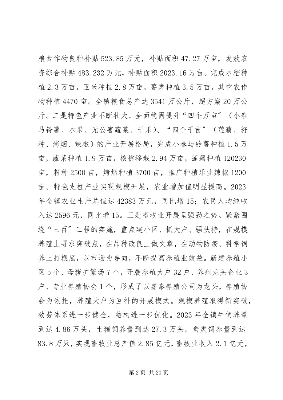 2023年乡镇党委书记工作总结大会上的致辞.docx_第2页