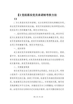 2023年X党组落实党员承诺制考核办法.docx