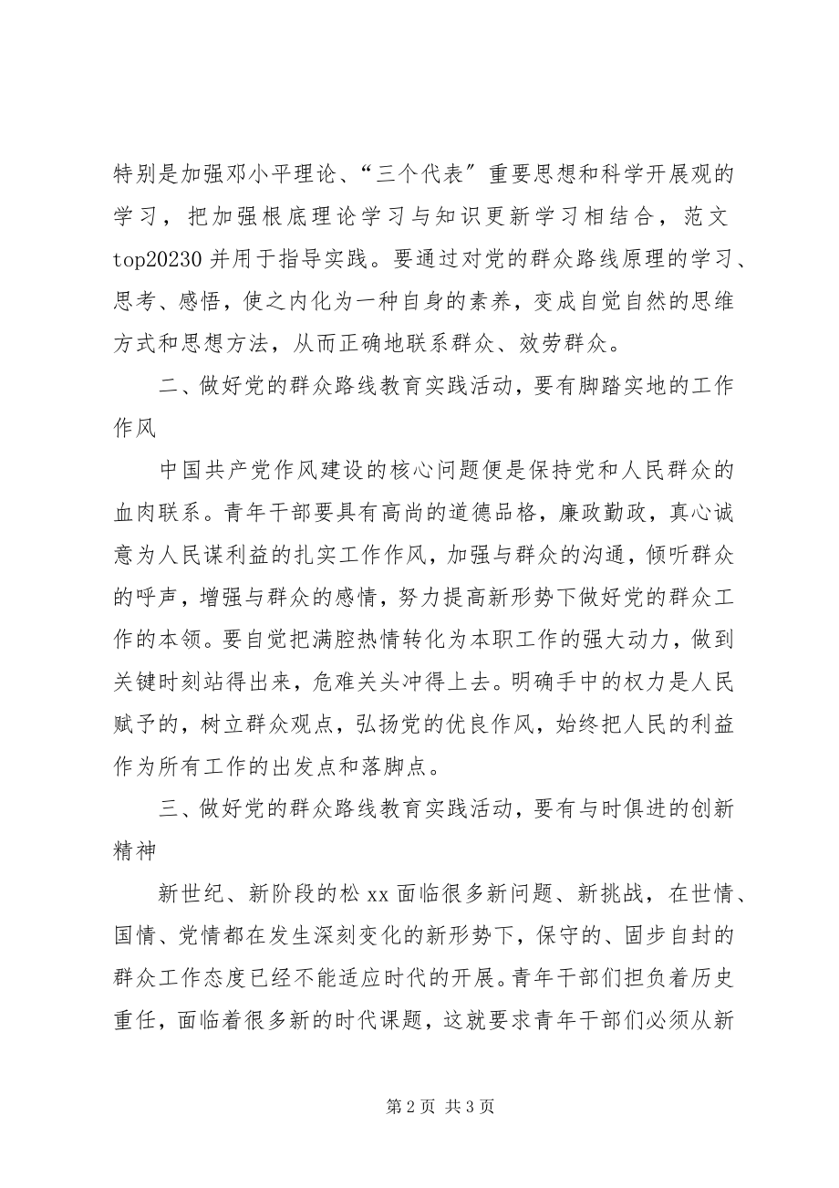 2023年青干部做好党的群众路线教育调研报告.docx_第2页