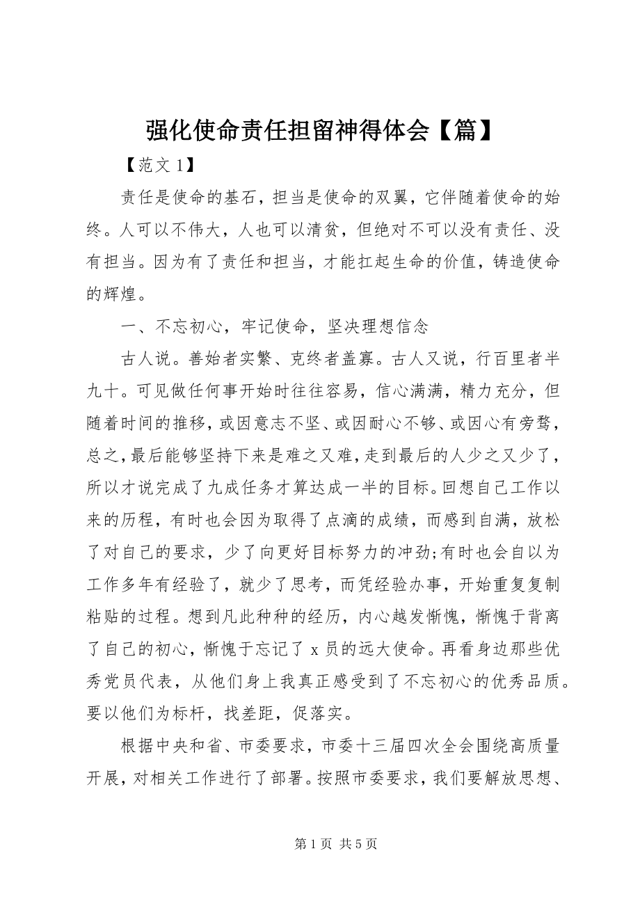 2023年强化使命责任担当心得体会篇.docx_第1页