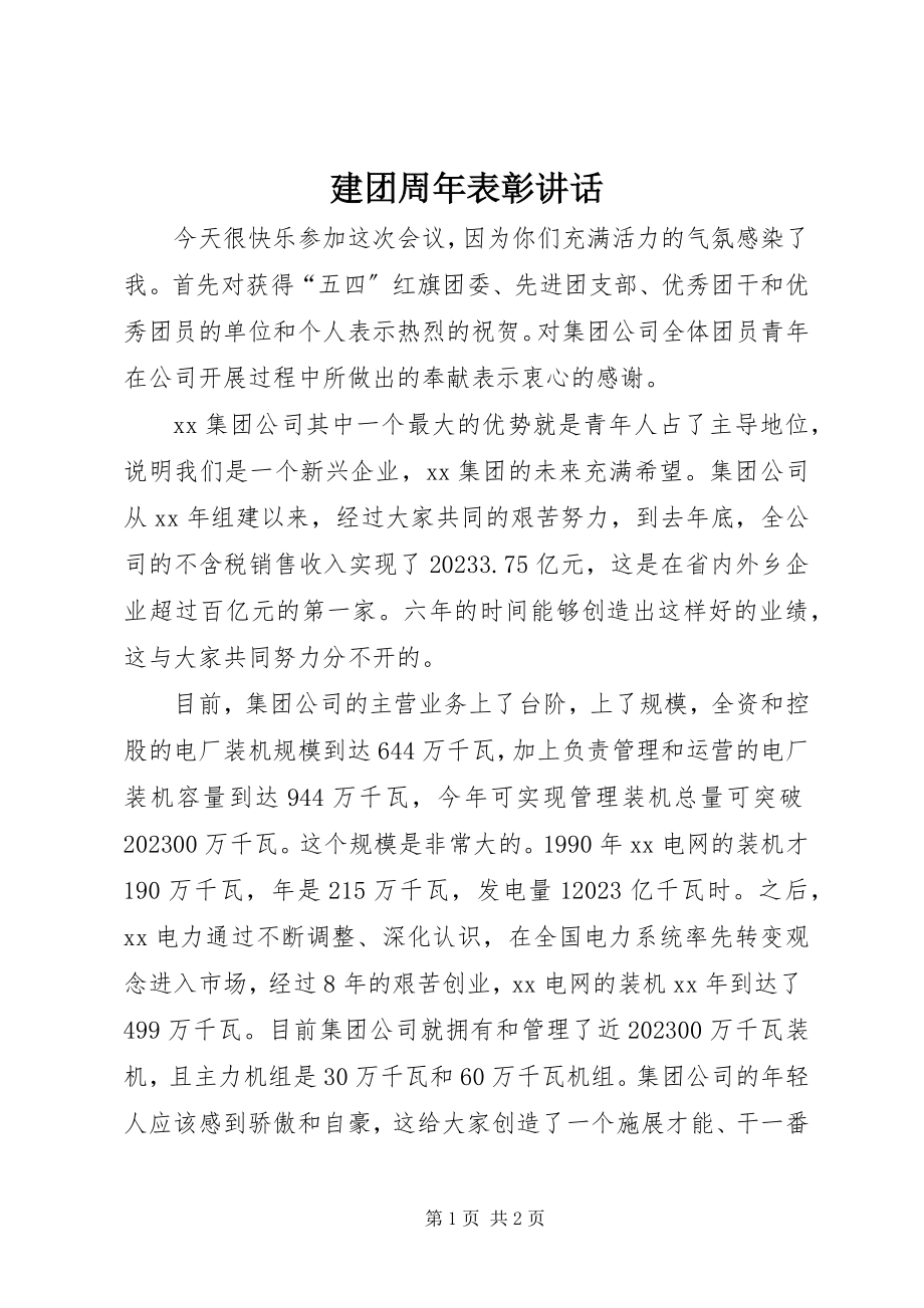 2023年建团周表彰致辞.docx_第1页