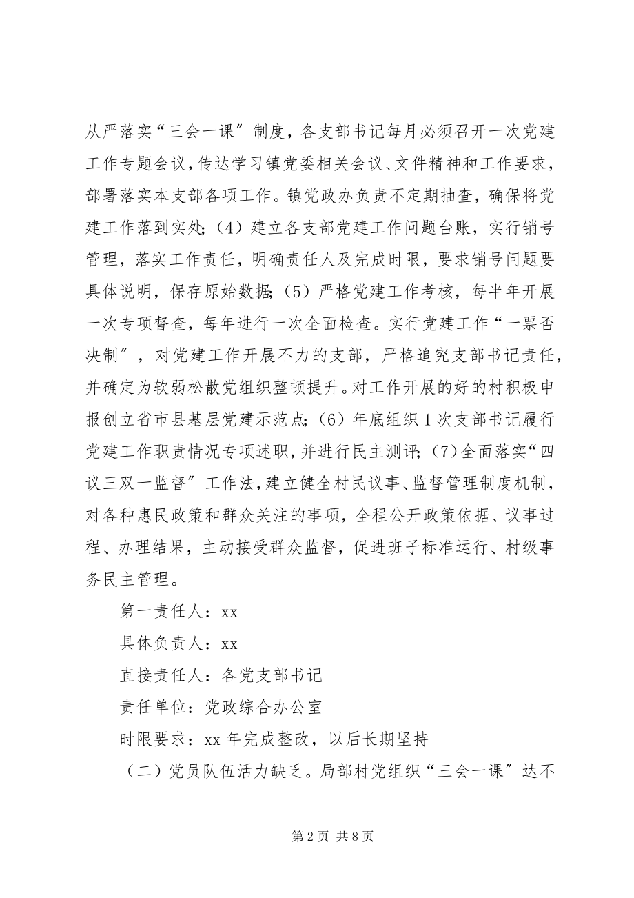 2023年乡镇基层党建工作整改方案.docx_第2页