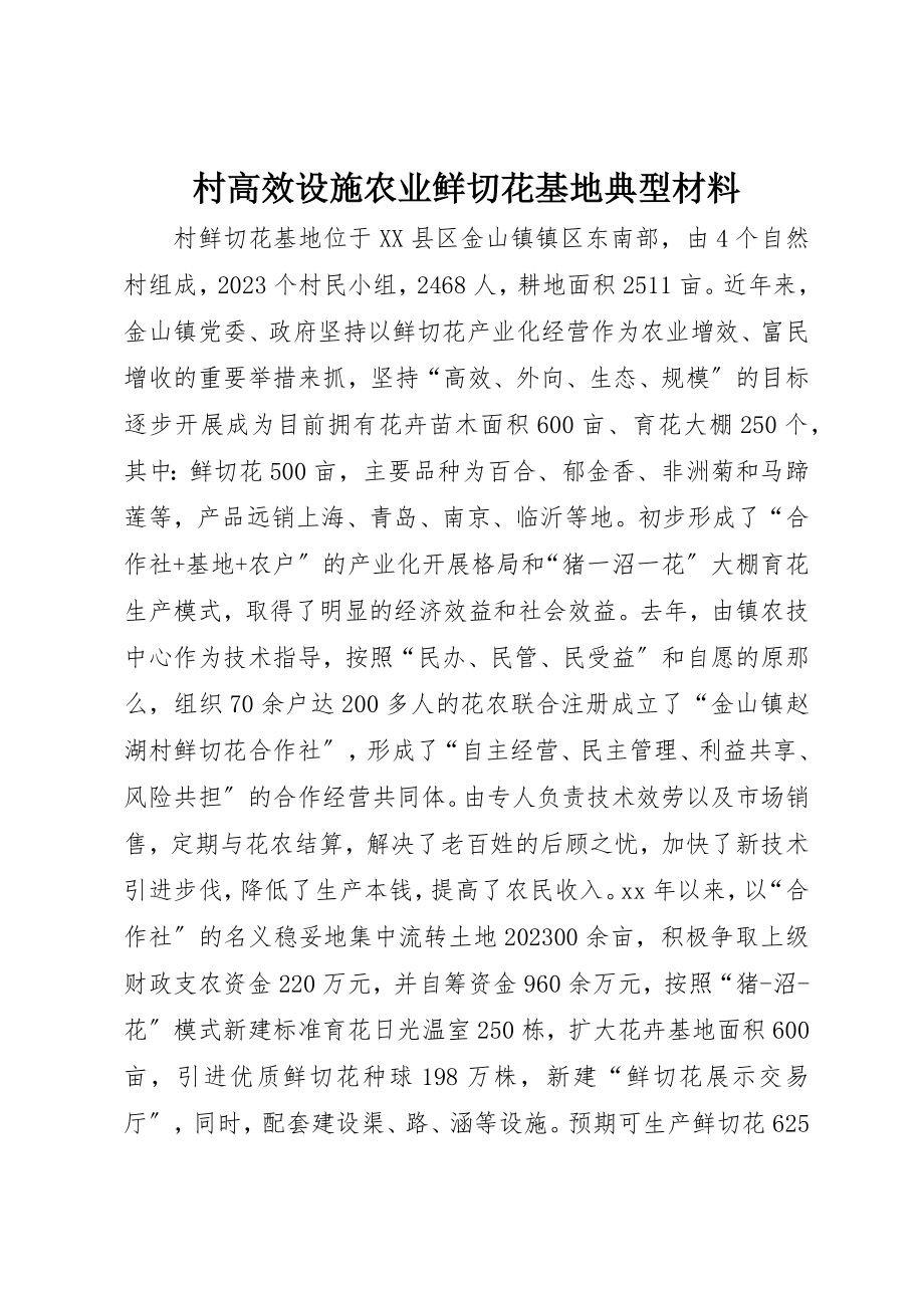 2023年村高效设施农业鲜切花基地典型材料新编.docx_第1页