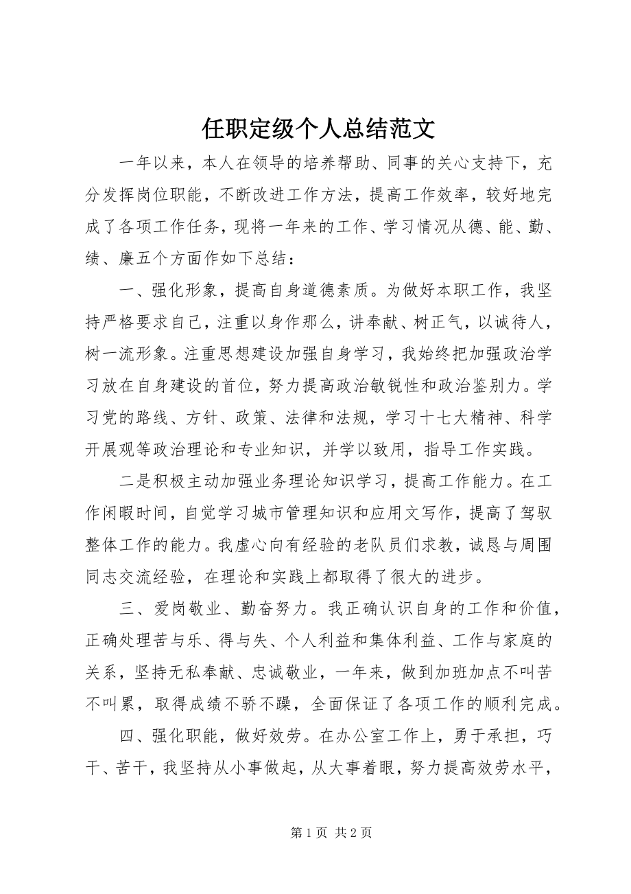 2023年任职定级个人总结.docx_第1页