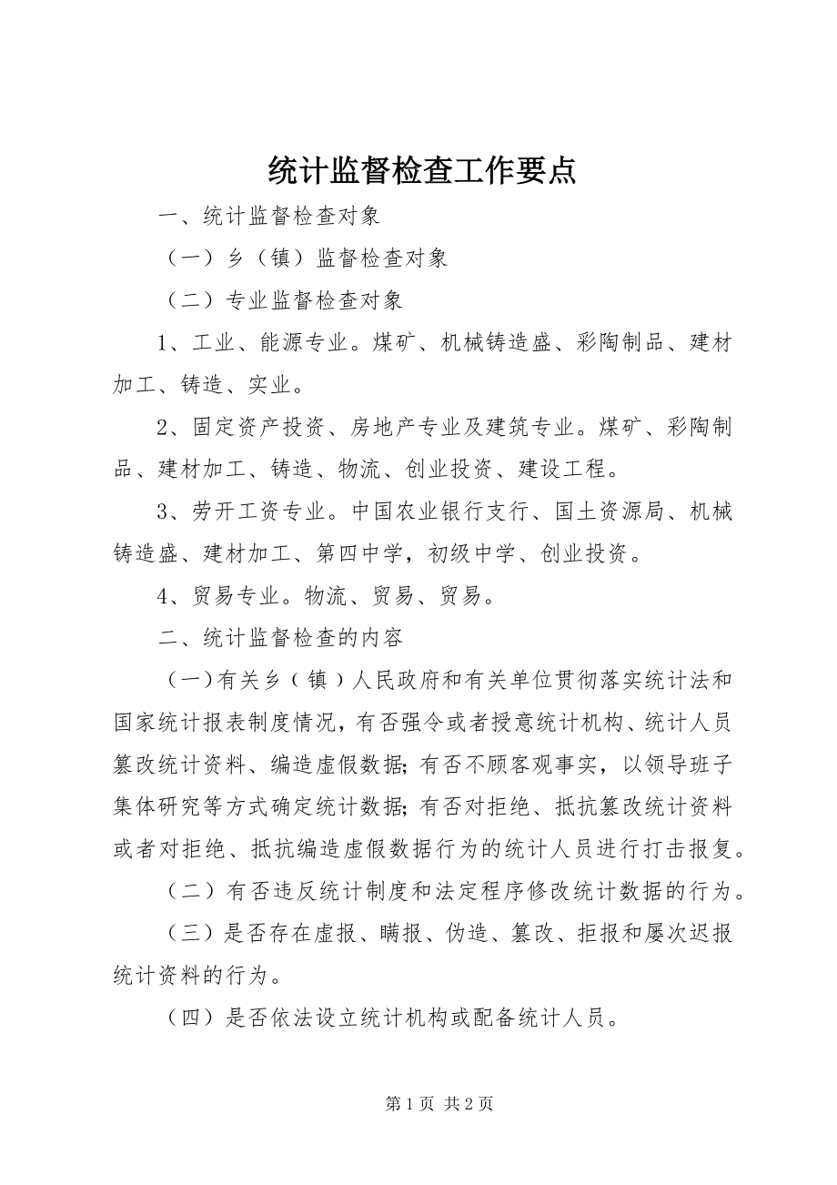 2023年统计监督检查工作要点.docx_第1页