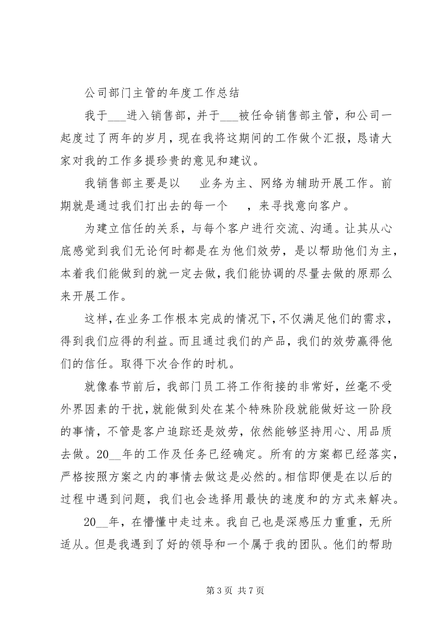 2023年公司部门主管的某年度工作总结.docx_第3页