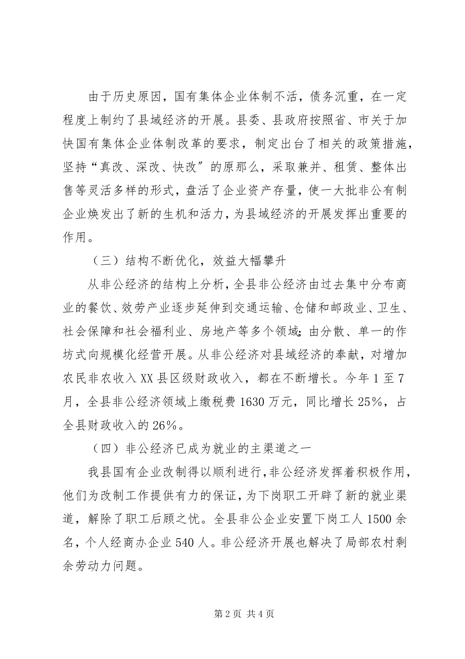 2023年浅谈我县非公经济发展存在的问题及其对策.docx_第2页