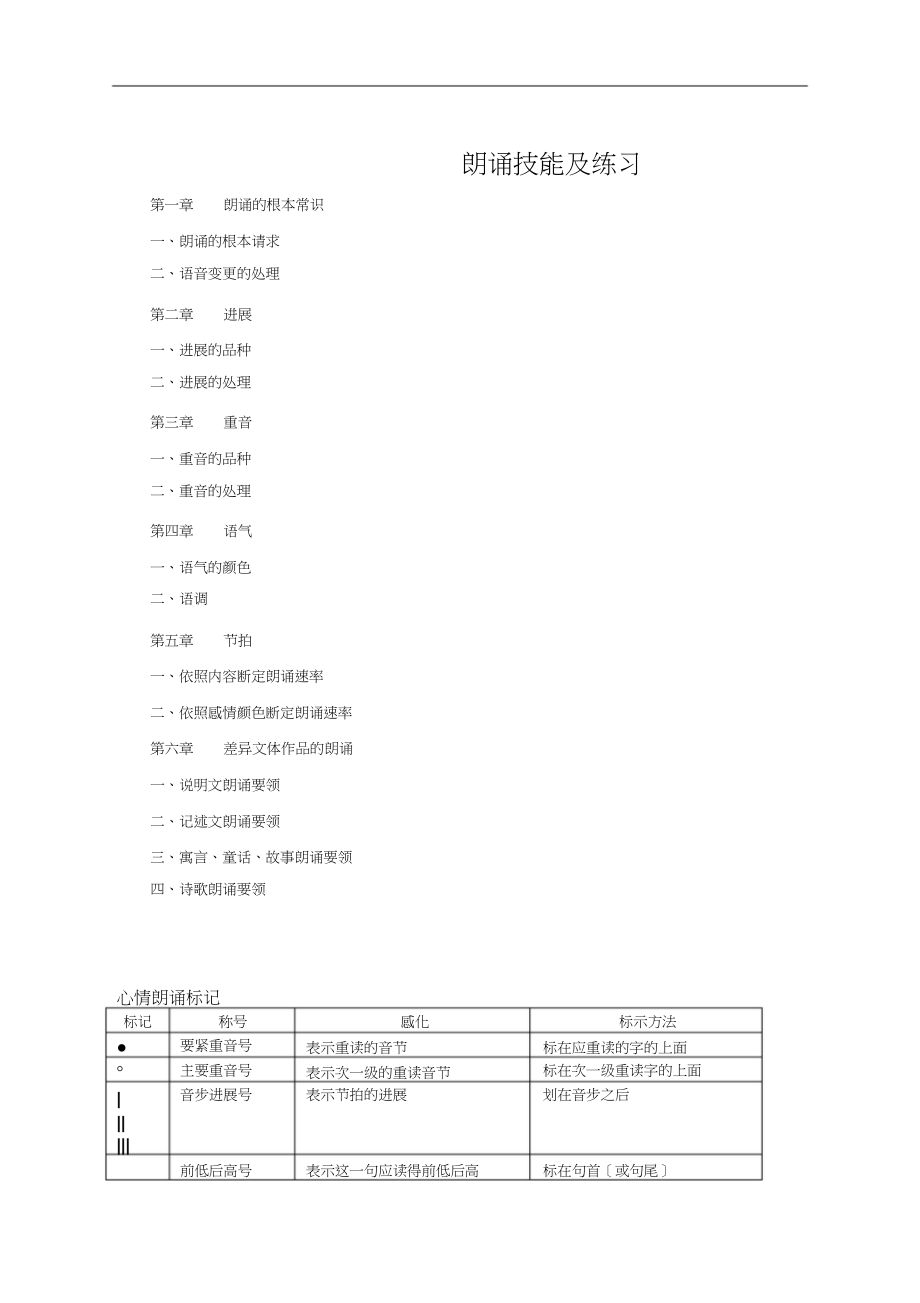 2023年朗读技巧及训练资料.docx_第1页