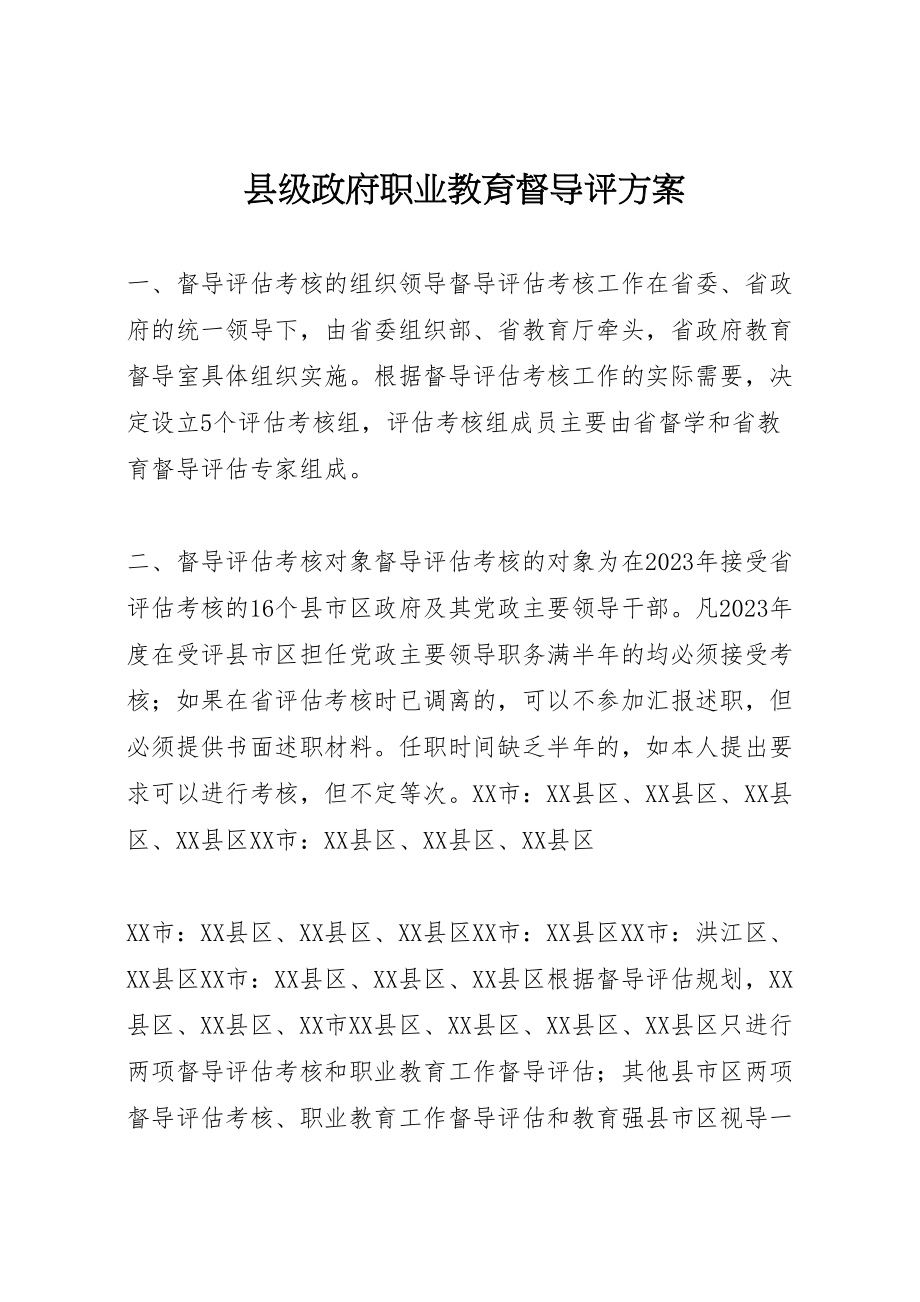 2023年县级政府职业教育督导评方案.doc_第1页