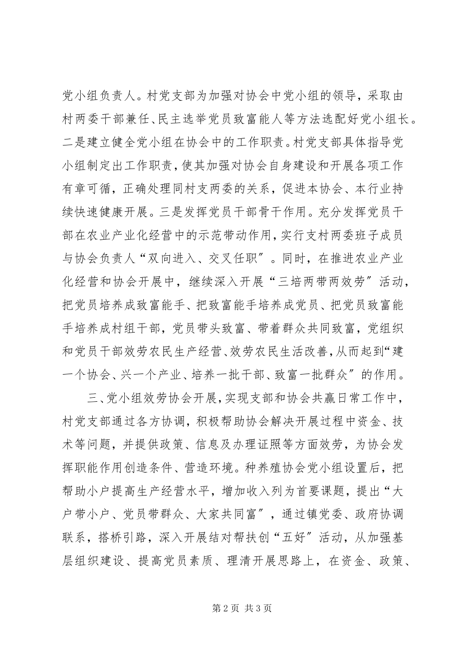 2023年为协会架起党小组“连心桥”确保支部和经济双赢.docx_第2页