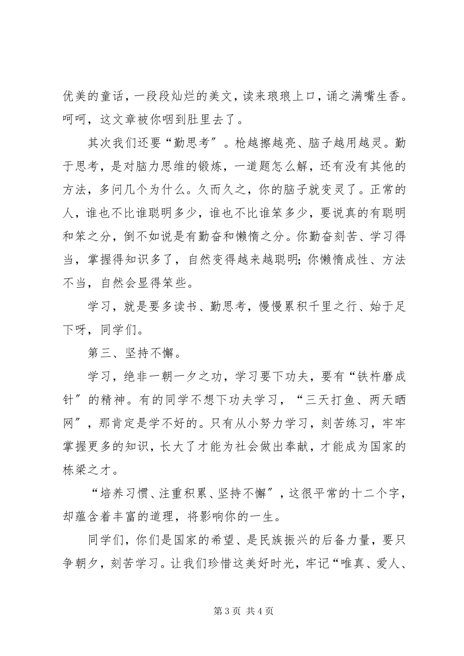 2023年小学春季开学典礼教务主任讲话稿.docx_第3页