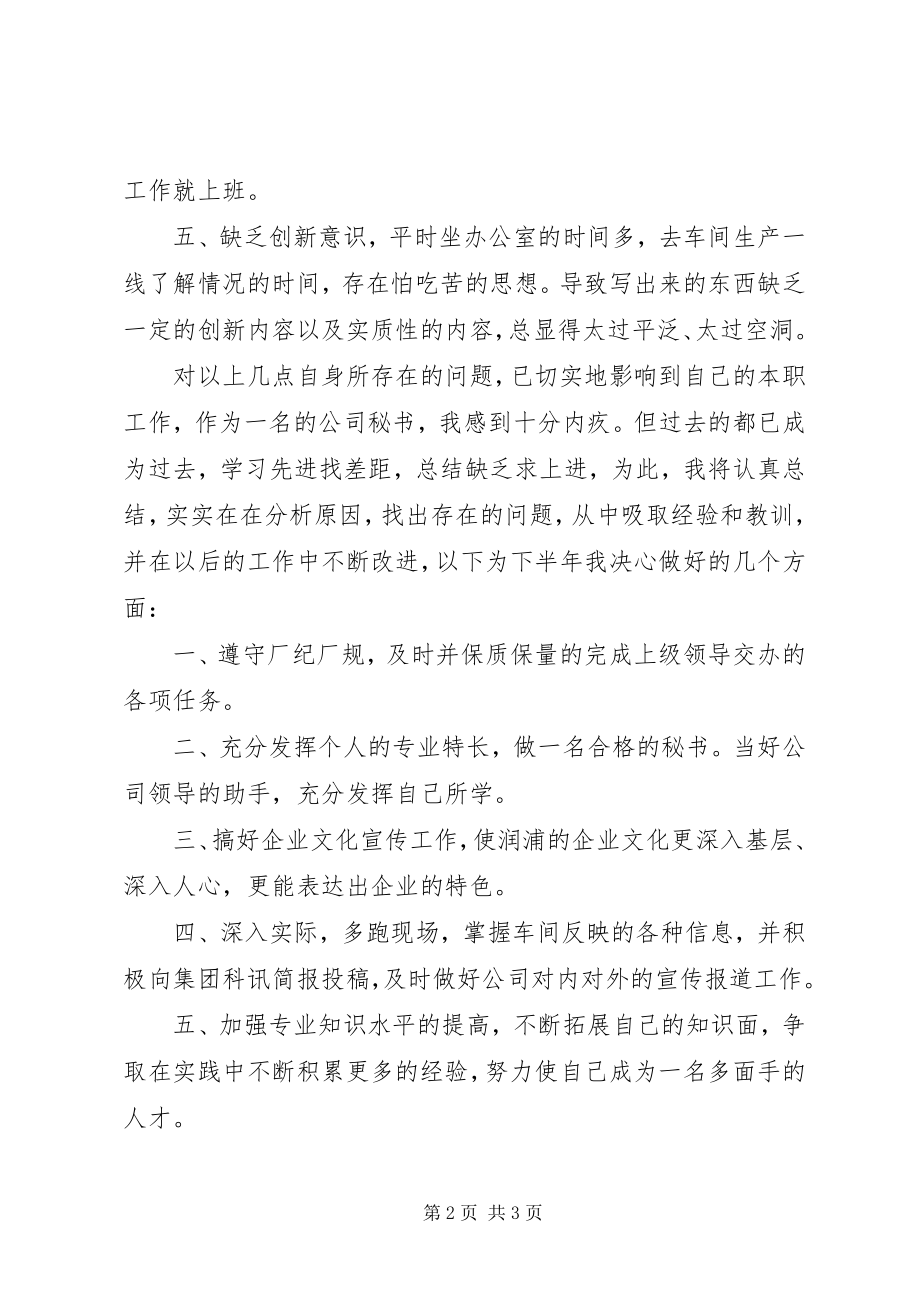 2023年公司秘书上半年工作总结.docx_第2页