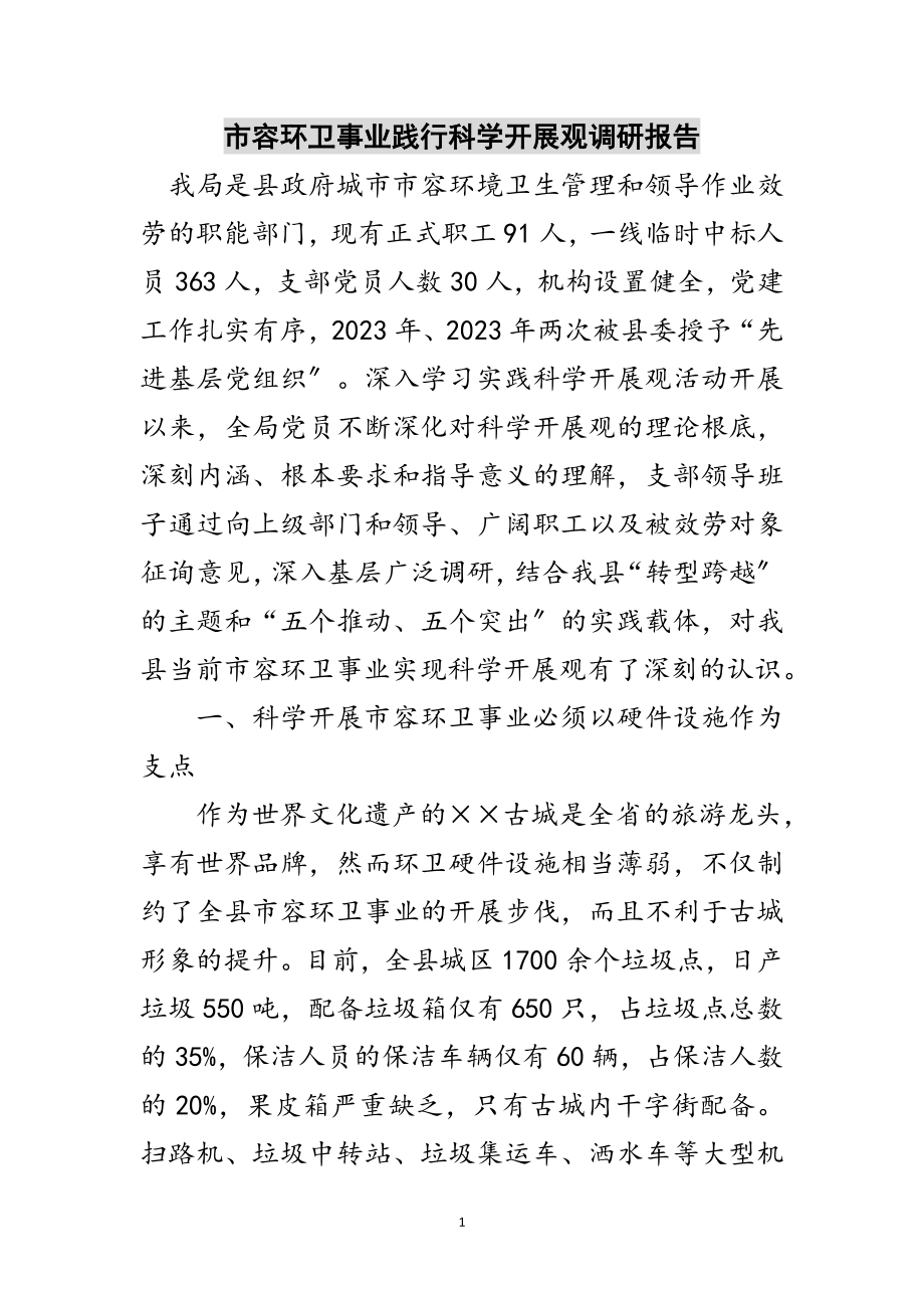 2023年市容环卫事业践行科学发展观调研报告范文.doc_第1页